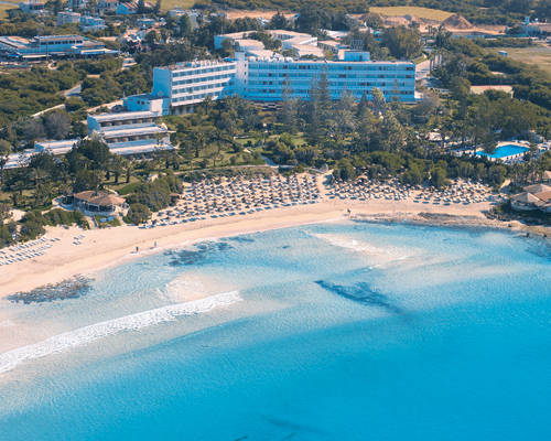Nissi Beach Hotel Aerial View