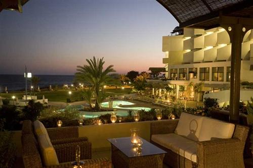Constantinou Bros Athena Royal Beach Hotel View from Outside Restaurant