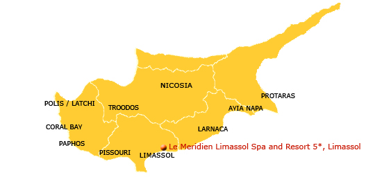 map of cyprus resorts. Spa and Resort Map