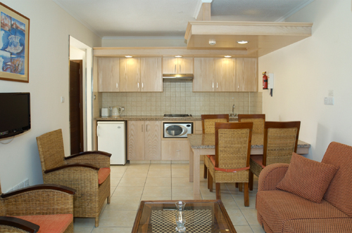 Senator Hotel Apartments Standard Living Room & Kitchen