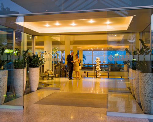 Mediterranean Beach Hotel Entrance