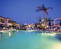 Pantelia-Jacaranda Apartments Pool Evening View