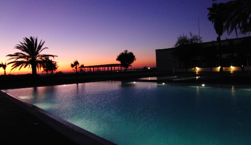 Pafiana Heights Hotel Swimming Pool by night 2